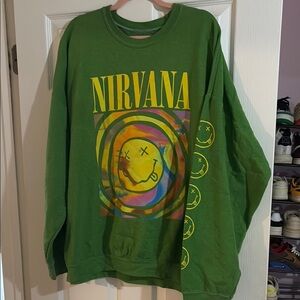 Urban Outfitters Green Nirvana Sweatshirt